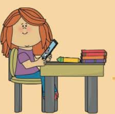 girl at desl